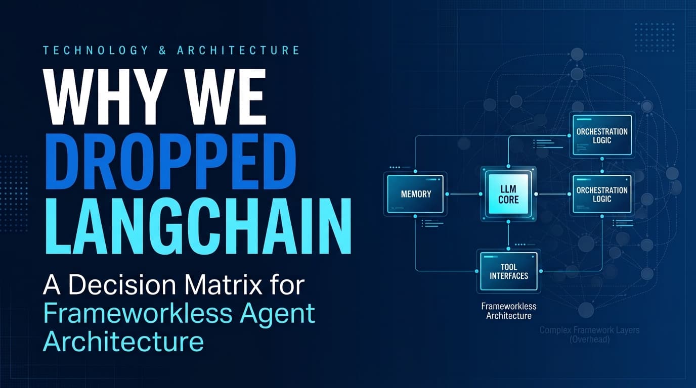 Why We Dropped LangChain: A Decision Matrix for Frameworkless Agent Architecture