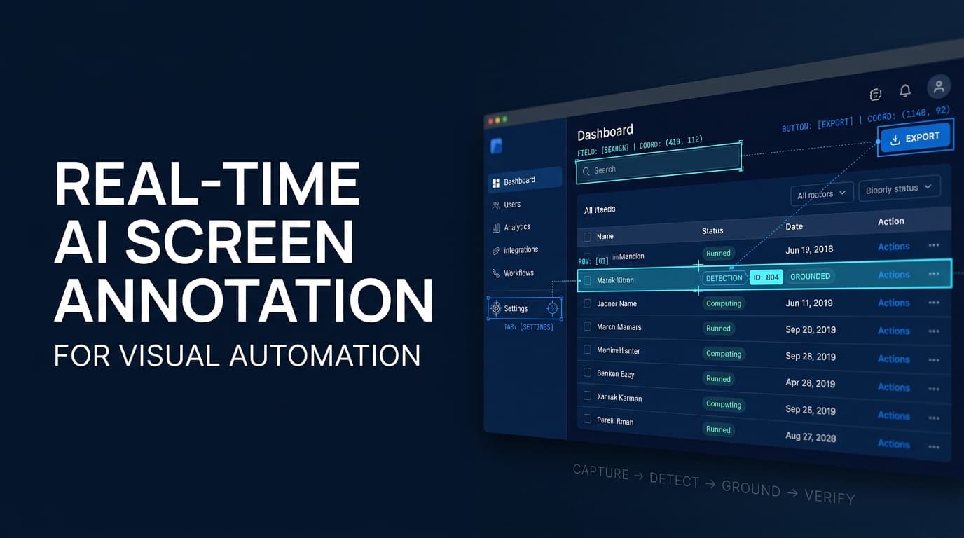 Real‑Time AI Screen Annotation for Visual Automation