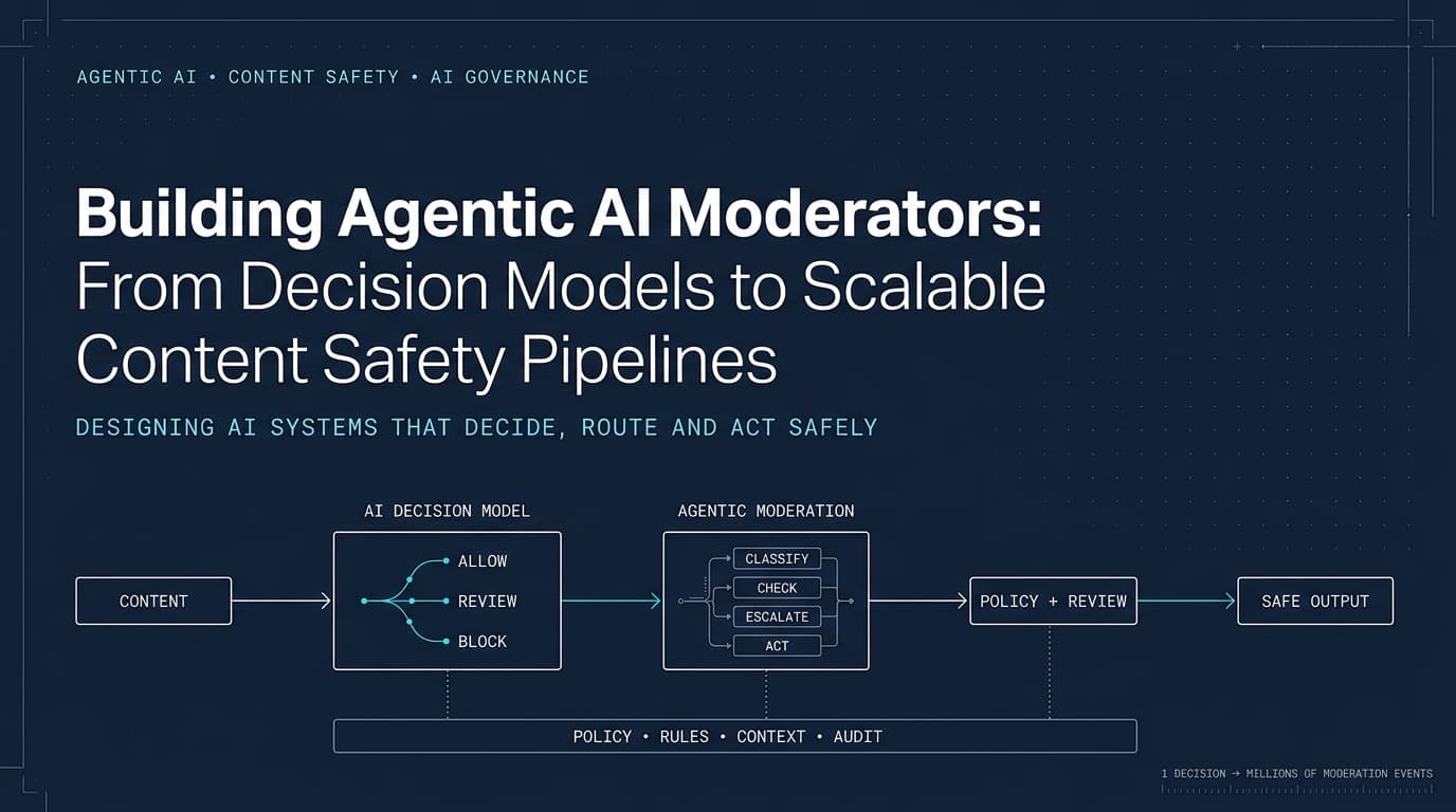 Building Agentic AI Moderators: From Decision Models to Scalable Content Safety Pipelines