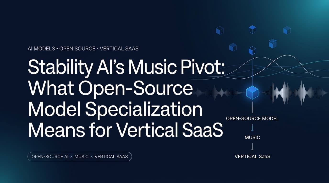 Stability AI's Music Pivot: What Open-Source Model Specialization Means for Vertical SaaS