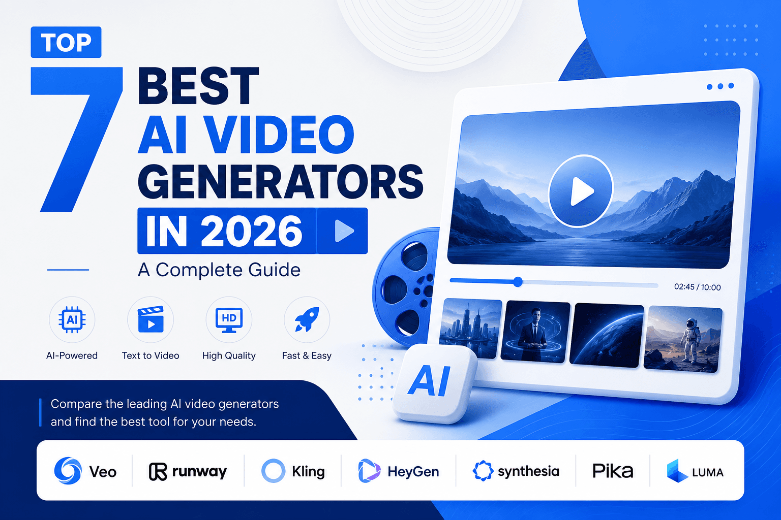 Top 7 Best AI Video Generators in 2026