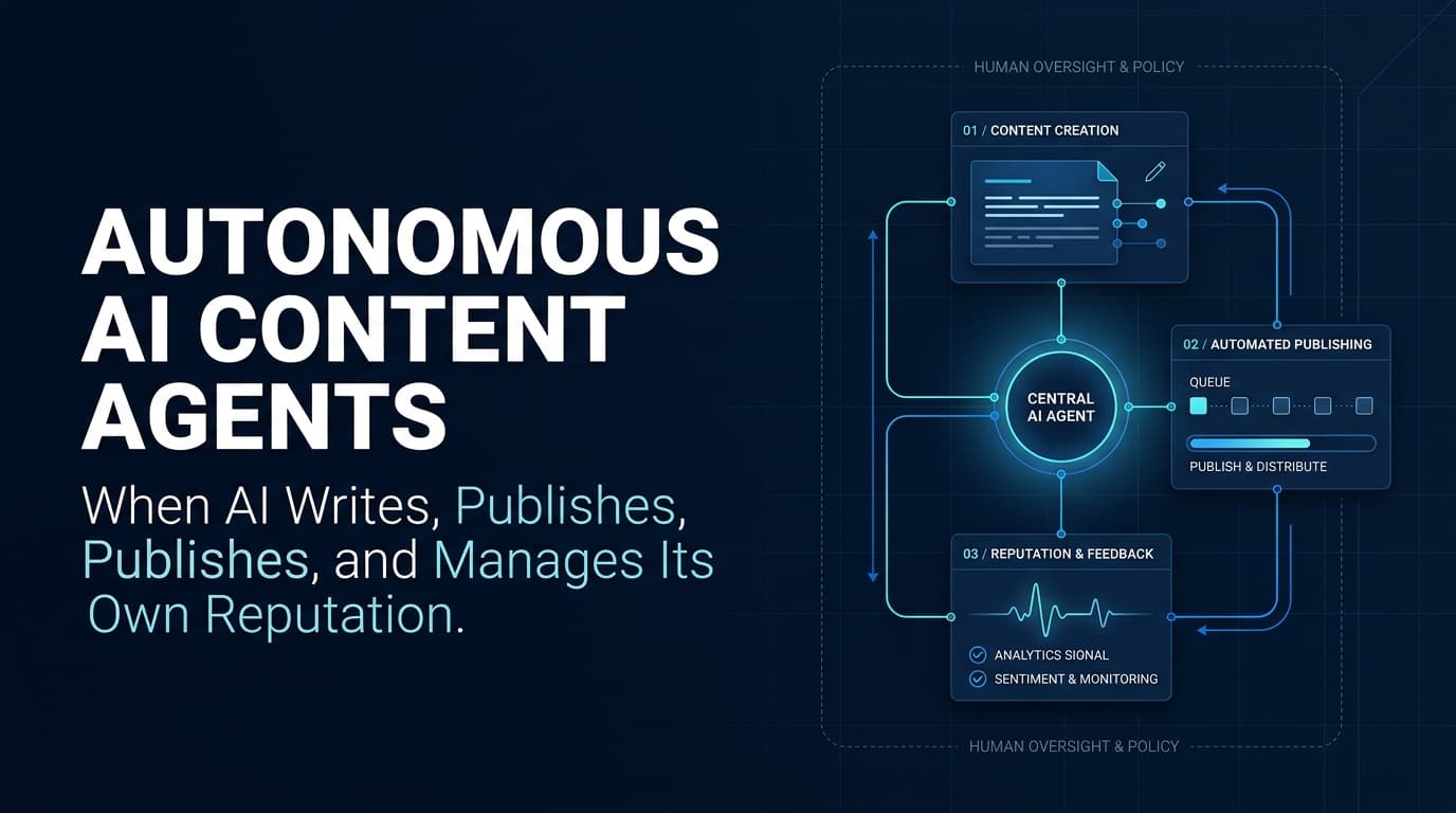 Autonomous AI Content Agents: When AI Writes, Publishes, and Manages Its Own Reputation