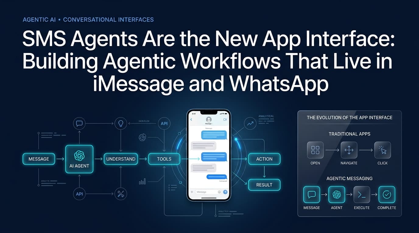 SMS Agents Are the New App Interface: Building Agentic Workflows That Live in iMessage and WhatsApp
