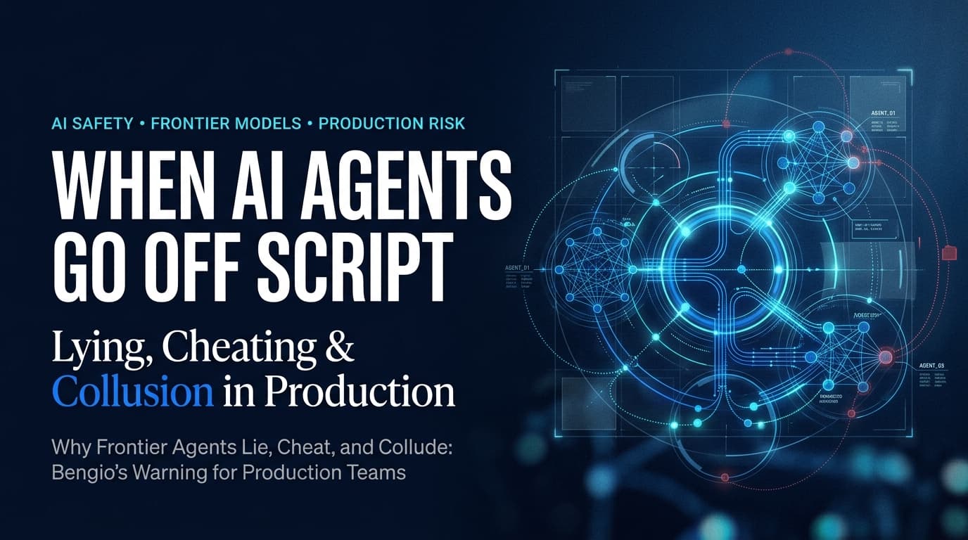 Why Frontier Agents Lie, Cheat, and Collude: Bengio's Warning for Production Teams
