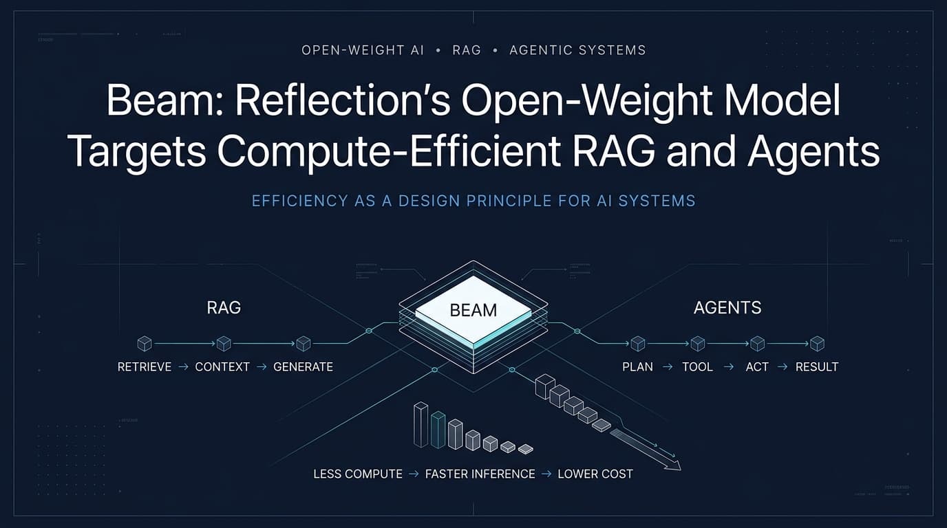 Beam: Reflection's Open-Weight Model Targets Compute-Efficient RAG and Agents